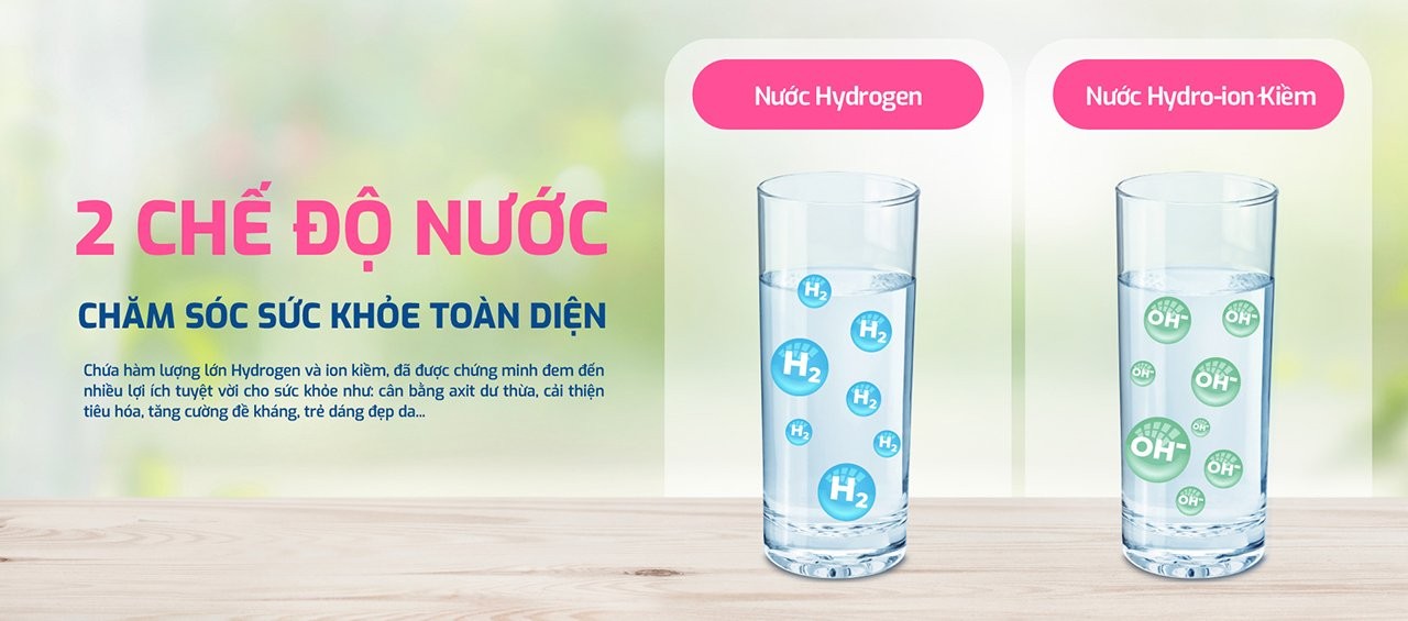 2 chế dộ nước chăm sóc sức khoẻ toàn diện