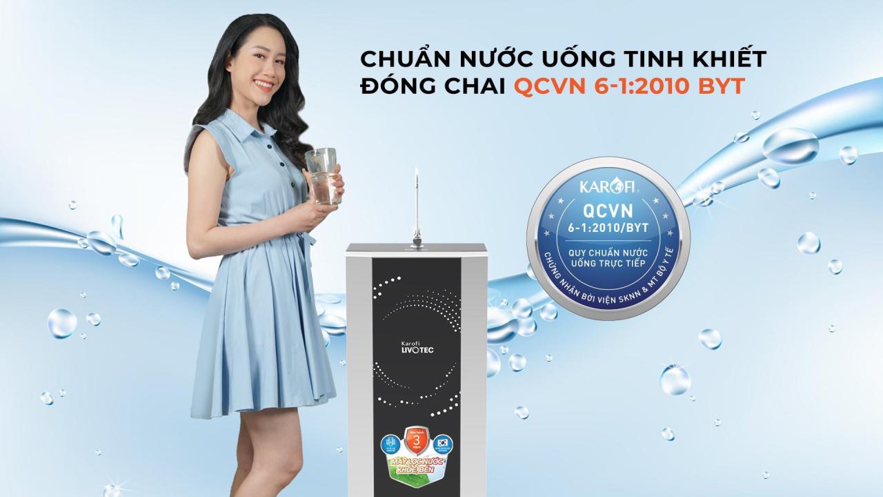 Chuẩn nước uống tinh khiết đóng chai QCVN 6-1:2010 BYT Chuẩn nước uống tinh khiết đóng chai QCVN 6-1:2010 BYT