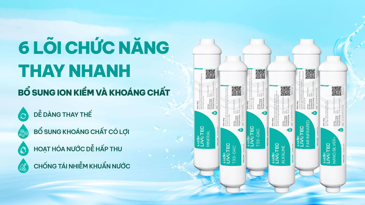 6 lõi chức nhanh thanh nhanh - bổ sung ion kiềm và khoáng chất  6 lõi chức nhanh thanh nhanh - bổ sung ion kiềm và khoáng chất