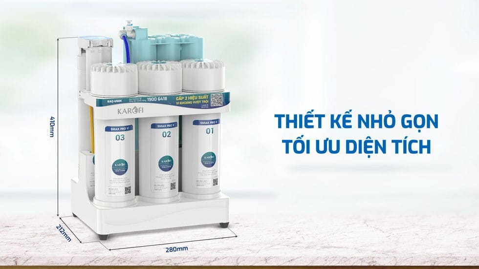 Thiết kế nhỏ gọn tối ưu diện tích