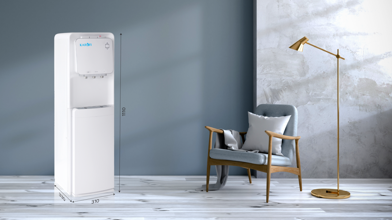Cây nước nóng lạnh hút bình Karofi HC19 thiết kế sang trọng 