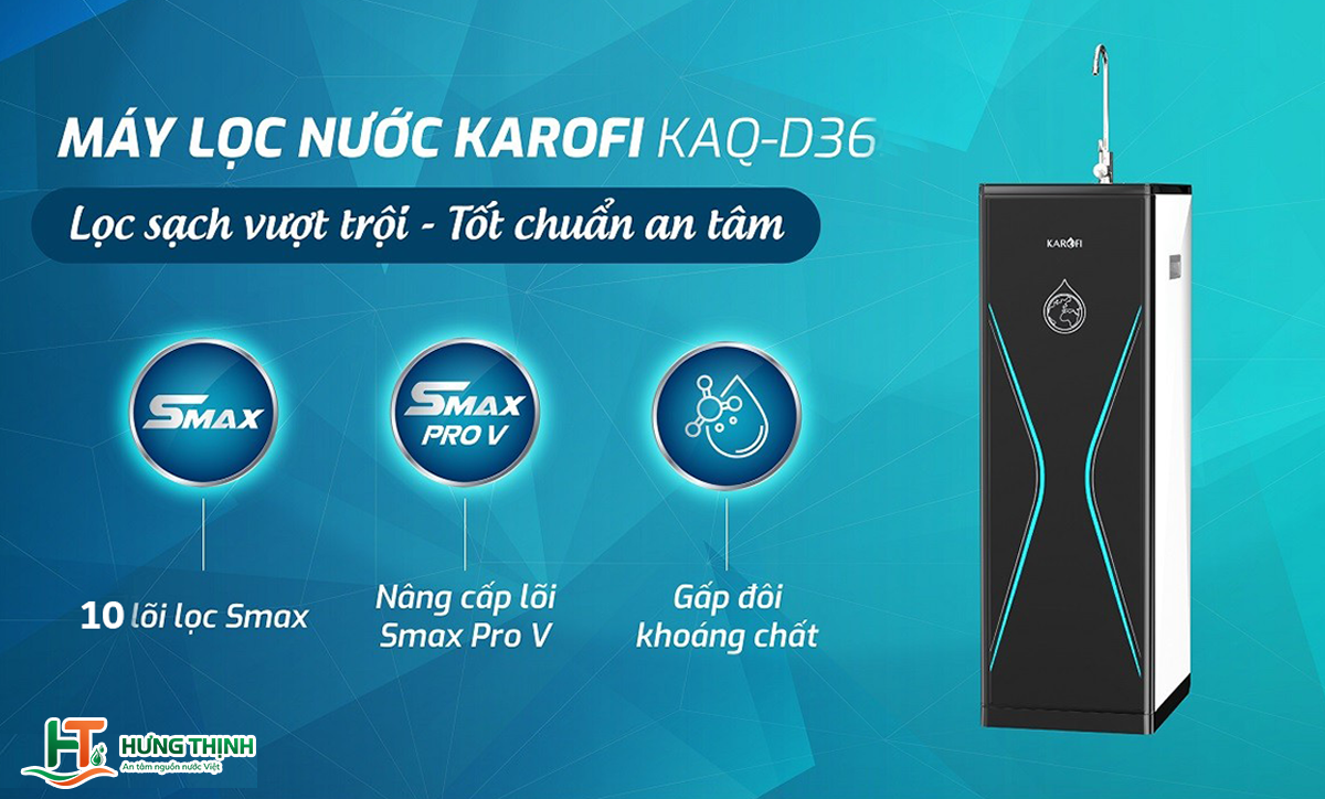 Máy lọc nước Karofi KAQ-D36 Máy lọc nước Karofi KAQ-D36