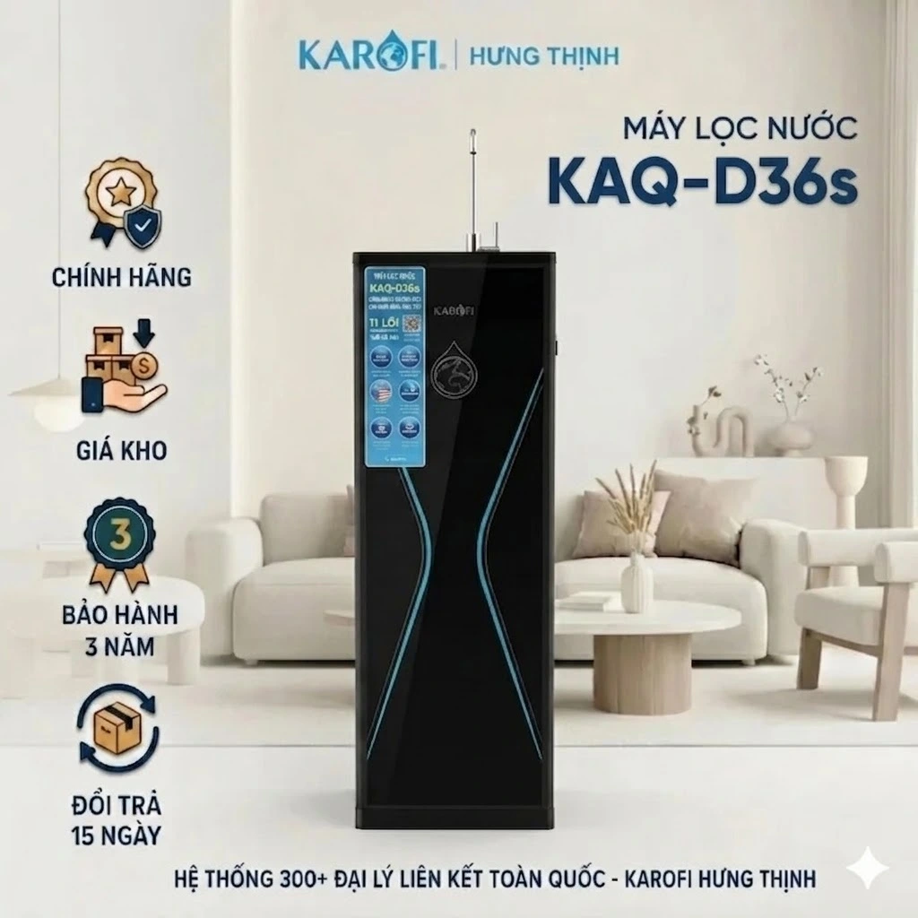 Máy lọc nước Karofi KAQ-D36S D36s 1 chính hãng - Karofi Hưng Thịnh