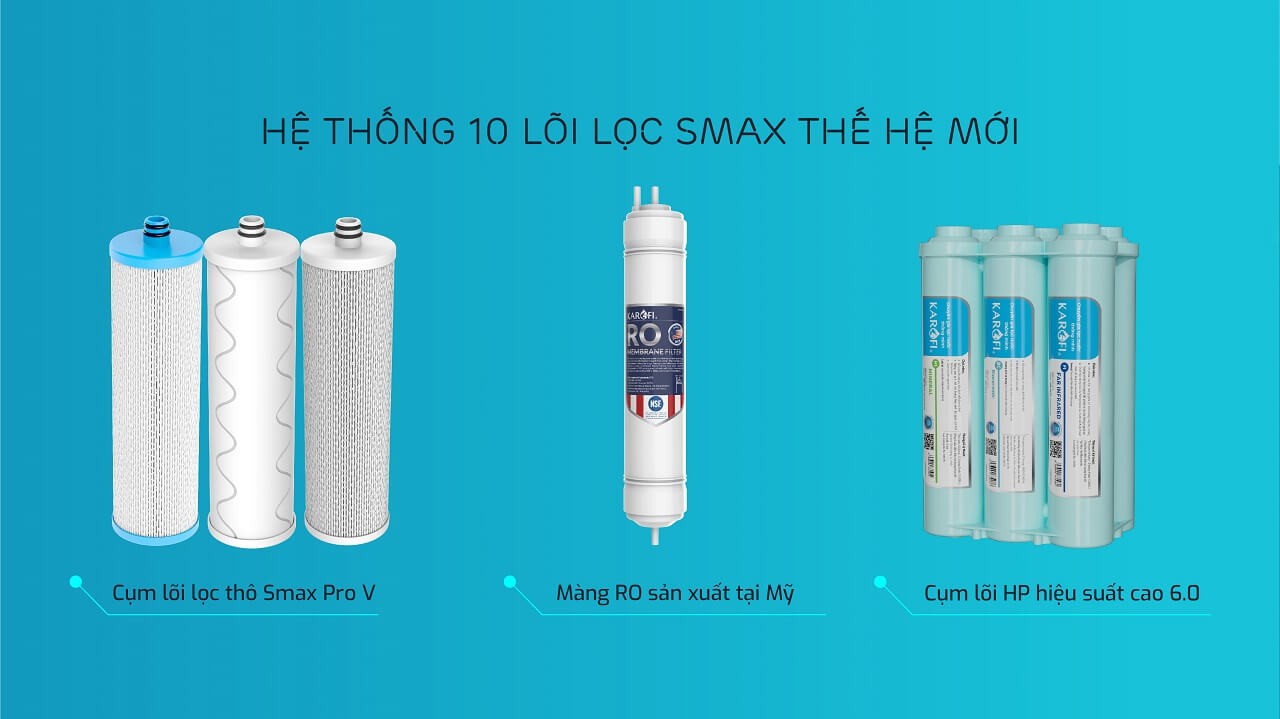 Hệ thống 10 lõi lọc smax thế hệ mới Hệ thống 10 lõi lọc smax thế hệ mới