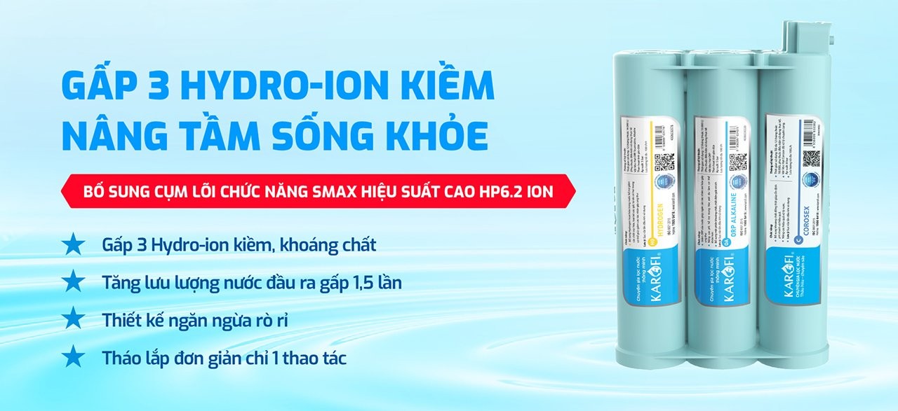 Gấp 3 Hydro-Ion Kiềm nâng tầm sống khoẻ