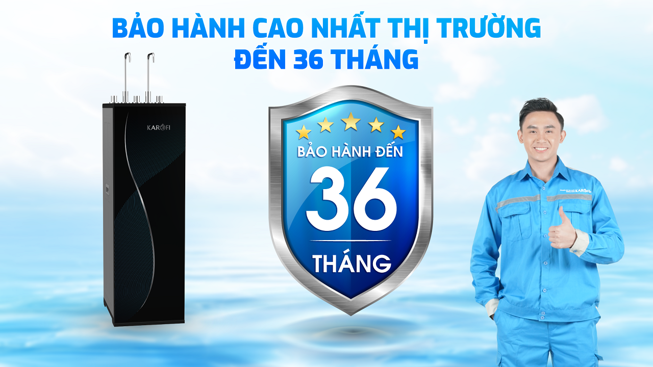 Máy lọc nước nóng lạnh Karofi KAD-D69 - Bảo hành cao nhất thị trường đến 36 tháng