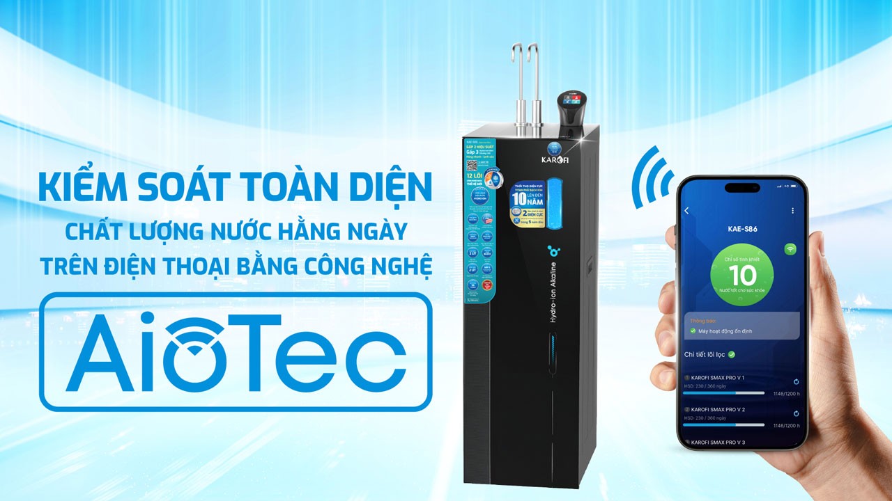 Kiểm soát toàn diện chất lượng nước hàng ngày trên điện thoại bằng công nghệ Aiotec