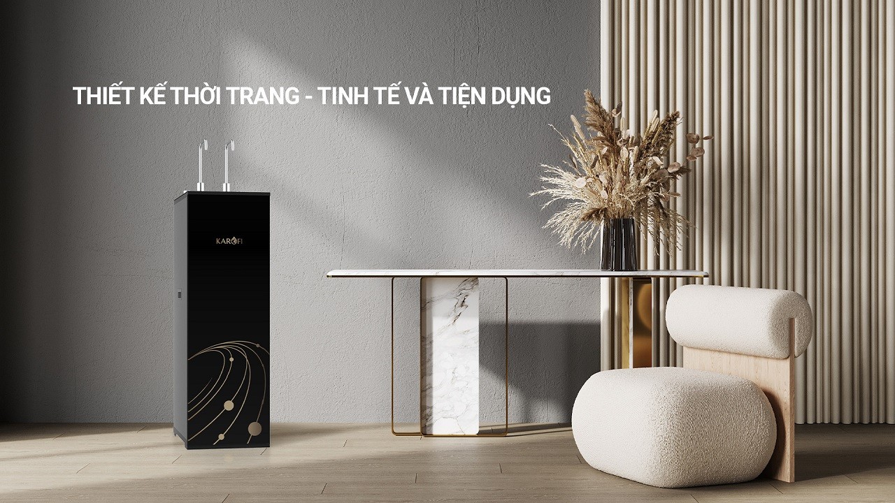 Máy lọc nước nóng nguội Karofi KAH-D15 Thiết kế tủ đứng cao cấp
