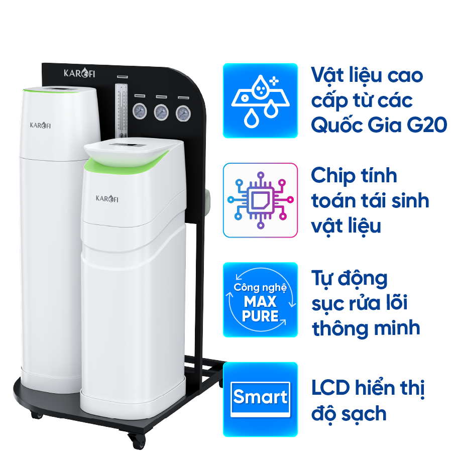 Máy lọc nước đầu nguồn cao cấp Karofi KTF-888