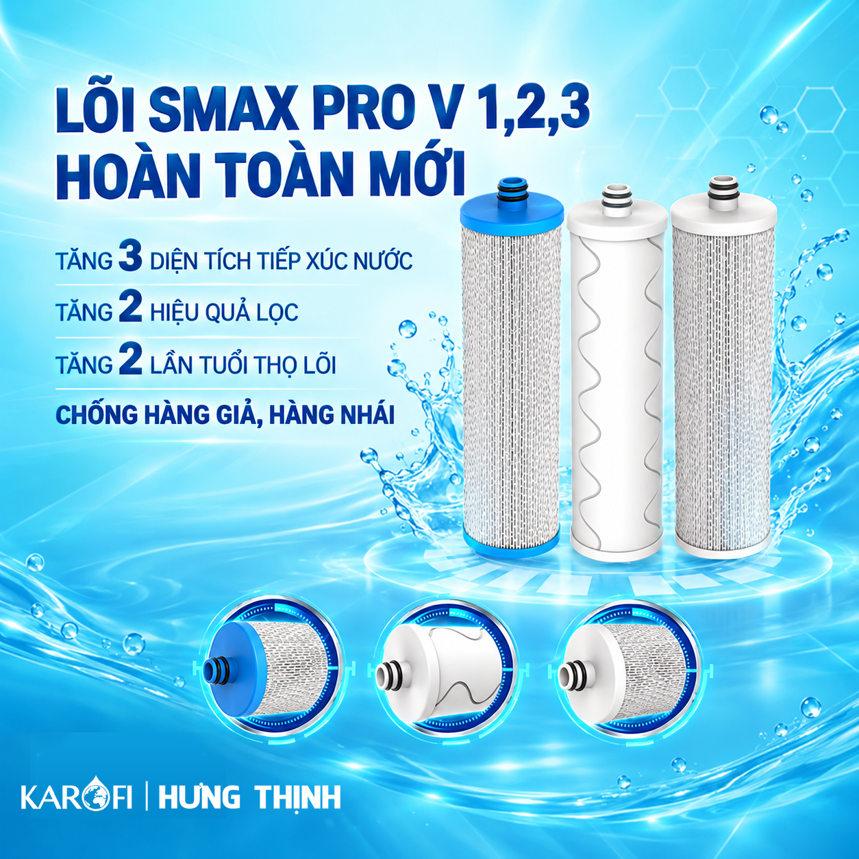 Bộ 3 lõi thô Smax Pro V