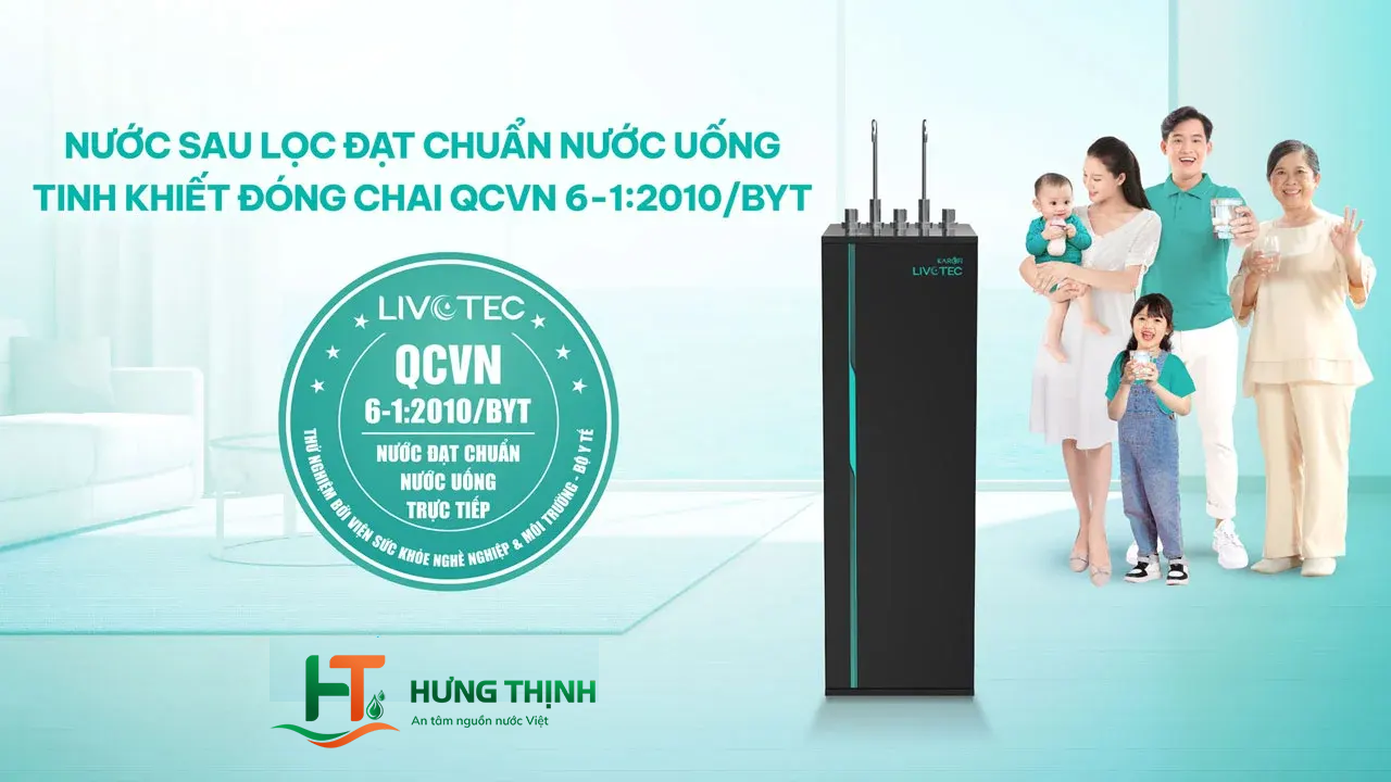 Nước sau lọc đạt chuẩn nước uống tinh khiết đóng cahi QCVN 6-1:2010/BYT Nước sau lọc đạt chuẩn nước uống tinh khiết đóng cahi QCVN 6-1:2010/BYT