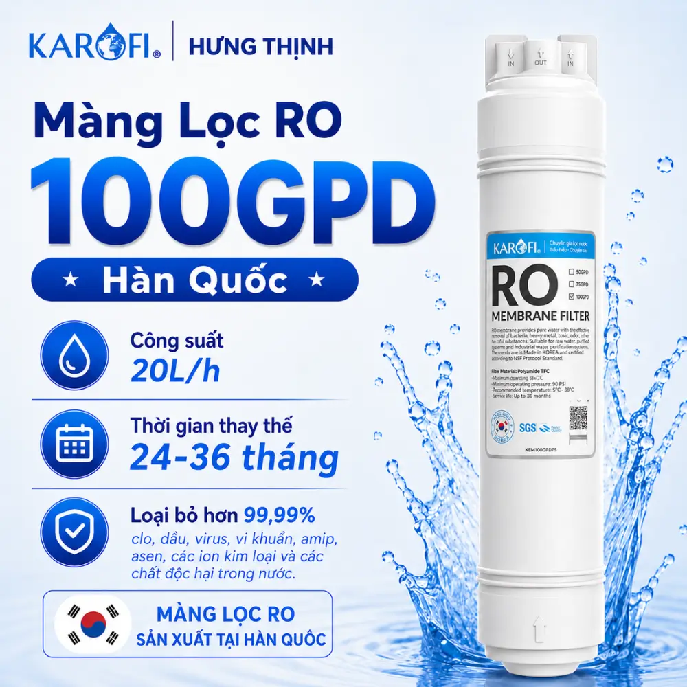 Màng Lọc RO 100GPD Hàn Quốc Màng Lọc RO 100GPD Hàn Quốc chính hãng tại Karofi Hưng Thịnh