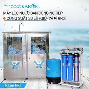 Máy lọc nước RO bán công nghiệp 30L/H Model KB30 Có Tủ