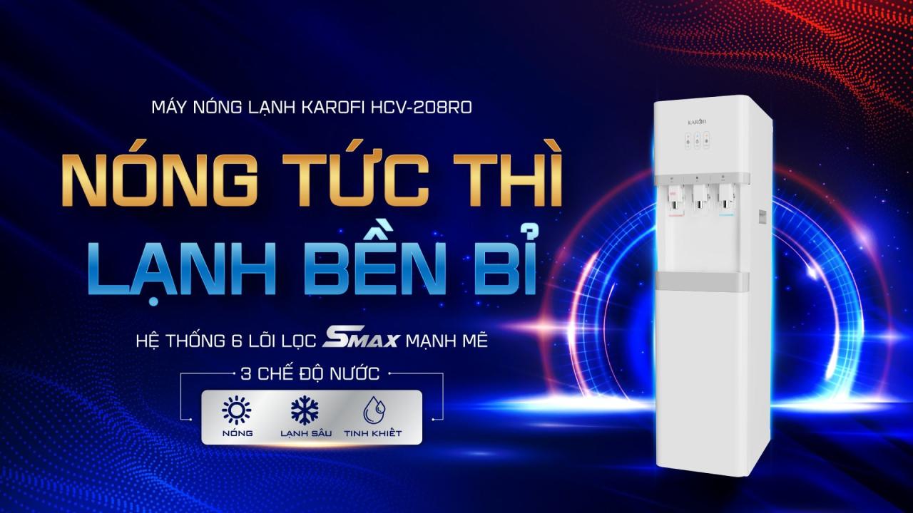 Cây nước nóng lạnh Karofi HCV-208RO  Cây nước nóng lạnh Karofi HCV-208RO