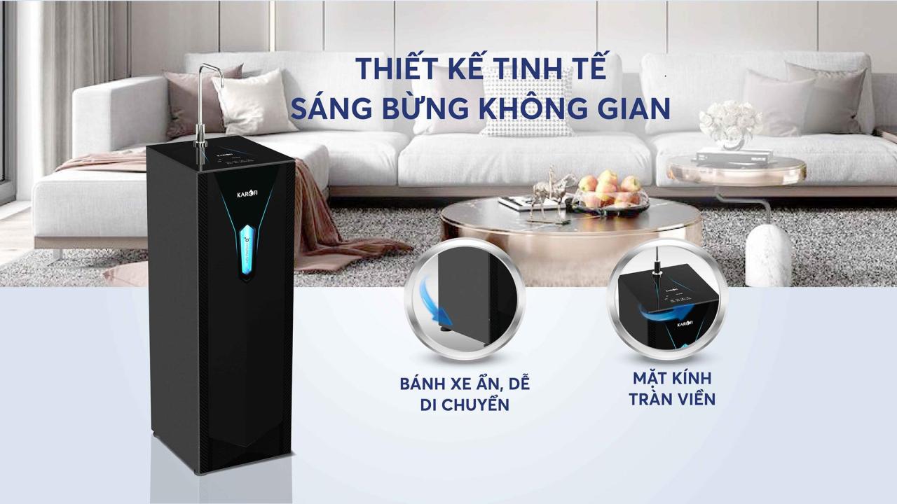 Máy lọc nước Hydro- Ion Kiềm Karofi KAE-S65 thiết kế tinh tế sáng bừng không gian