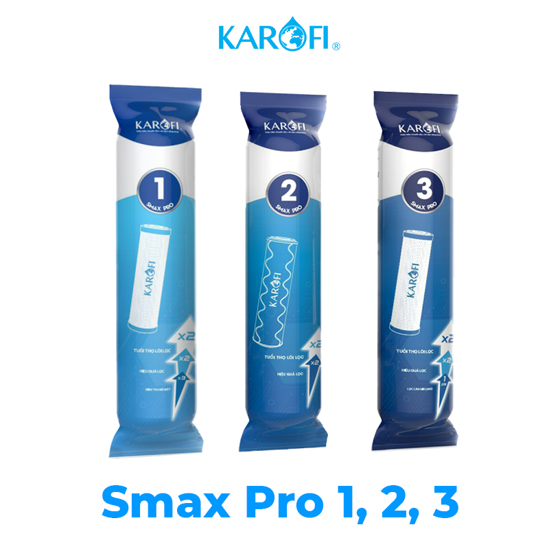 Bộ 3 Lõi lọc Thô 1,2,3 Karofi Smax Pro