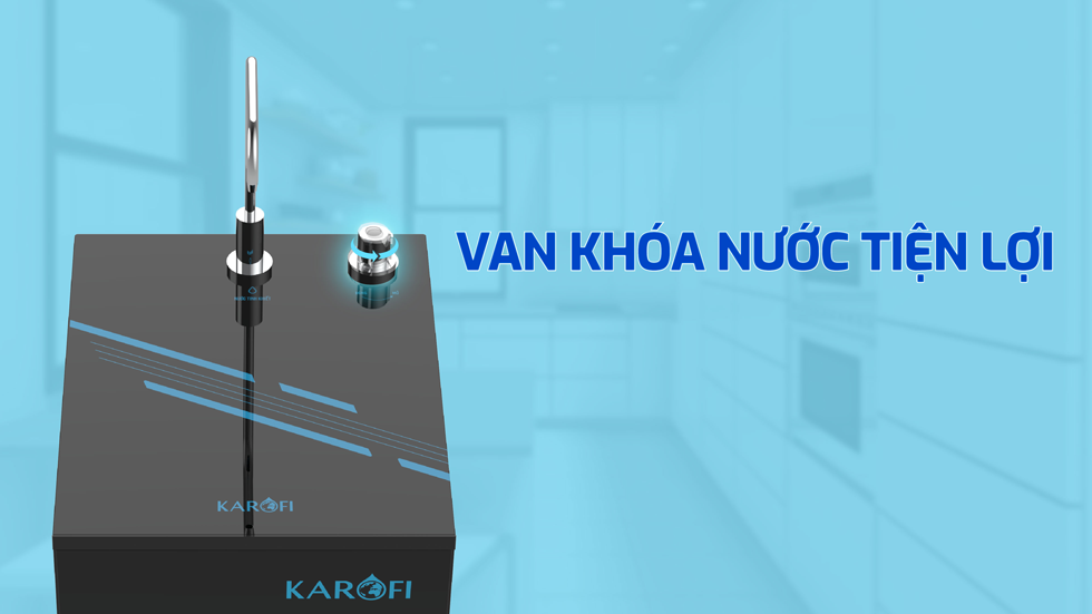 Máy lọc nước Karofi KAQ-D20 - Van khoá nước tiện ích