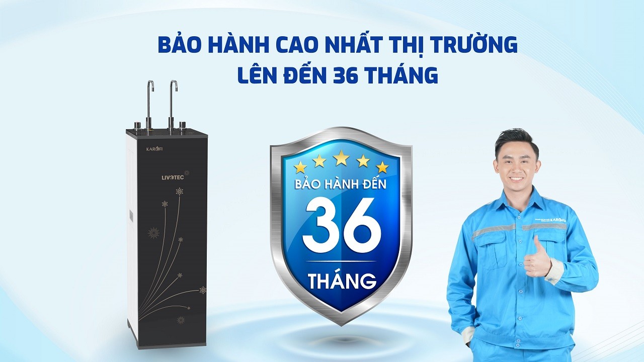 Máy lọc nước nóng nguội Karofi Livotec 615- Bảo hành 35 tháng Máy lọc nước nóng nguội Karofi Livotec 615- Bảo hành 35 tháng