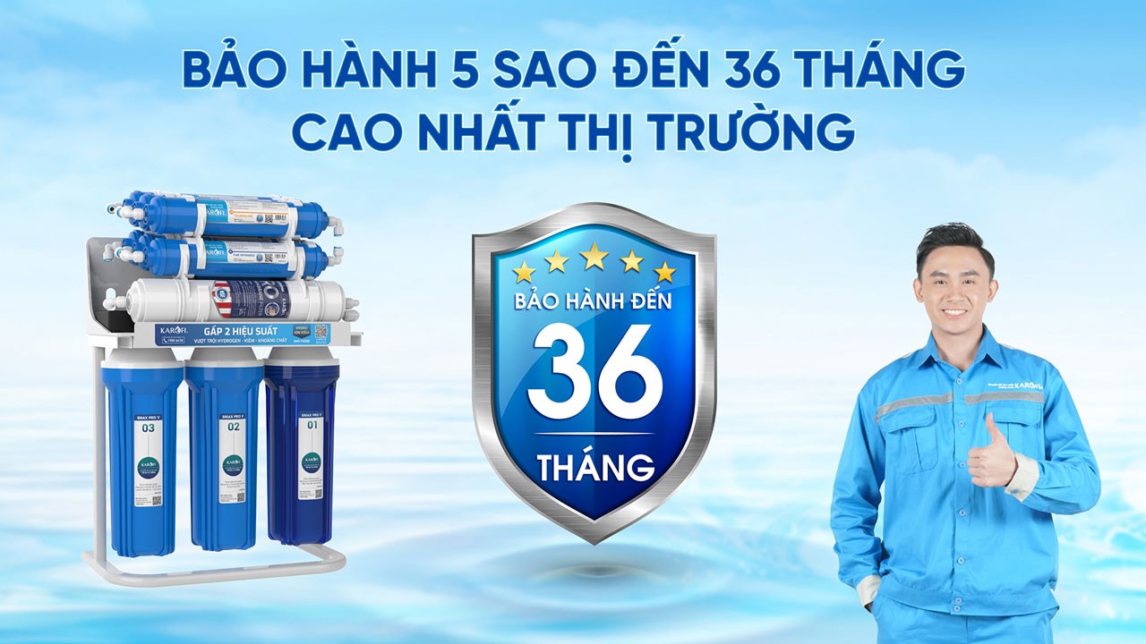 Bảo hành 5 sao đến 36 tháng cao nhất thị trường Bảo hành 5 sao đến 36 tháng cao nhất thị trường