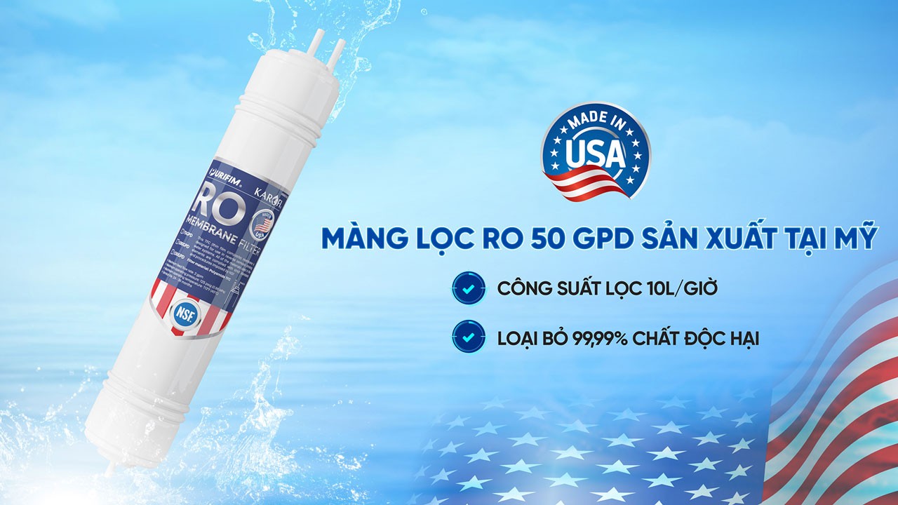 Màng lọc RO 50 GPD sản xuất tại Mỹ Màng lọc RO 50 GPD sản xuất tại Mỹ