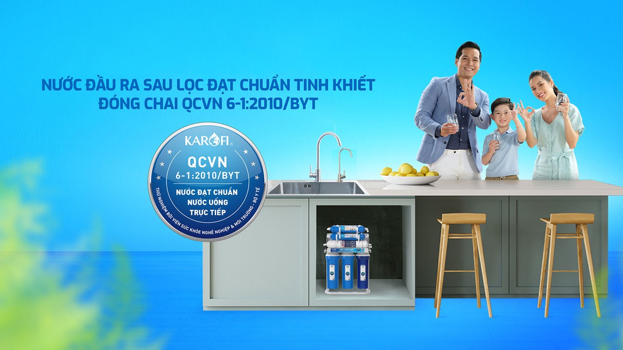 Nước đầu ra sau lọc đạt chuẩn tinh khiết đóng chai QCVN 6-1:2010/BYT Nước đầu ra sau lọc đạt chuẩn tinh khiết đóng chai QCVN 6-1:2010/BYT