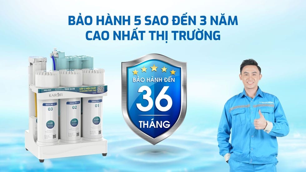 Bảo hành 5 sao đến 3 năm cao nhất thị trường