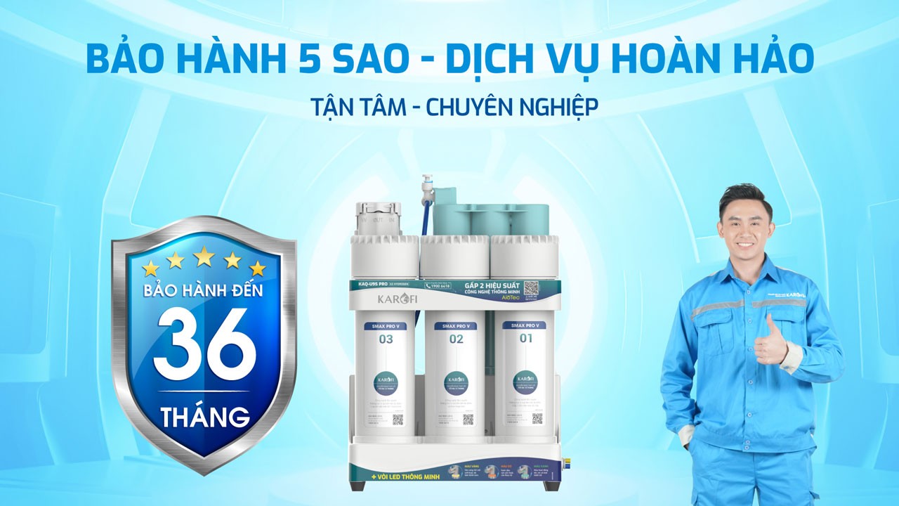 Bảo hành 5 sao đến 36 tháng