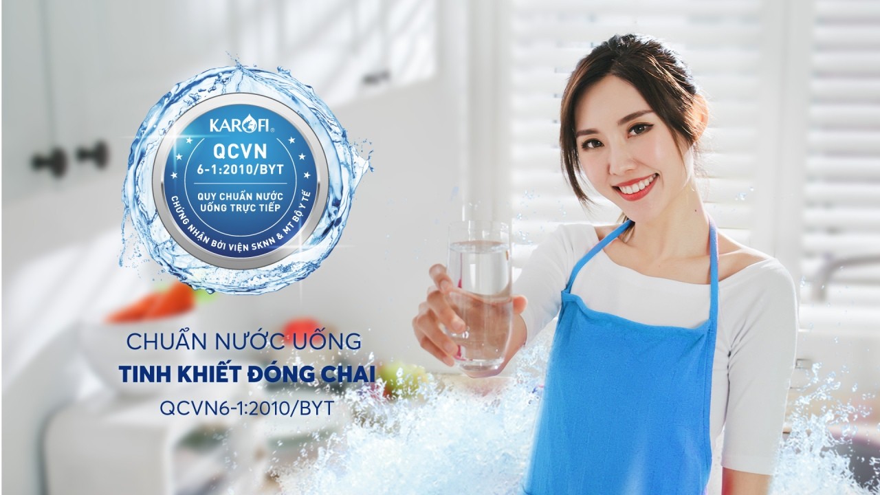 Máy lọc nước Karofi KAQ-U96 - Đạt chuẩn nước tinh khiết đóng cahi QCVN6-1:2010/BYT Máy lọc nước Karofi KAQ-U96 - Đạt chuẩn nước tinh khiết đóng cahi QCVN6-1:2010/BYT