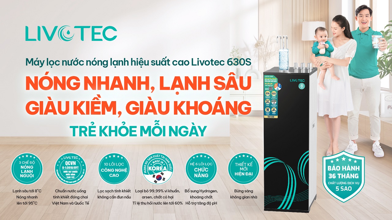 Livotec 630S làm lạnh sau, nóng nhanh