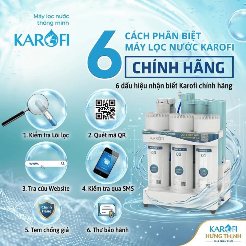 6 Cách Phân Biệt Máy Lọc Nước Karofi Thật Giả 6 cách phân biệt máy lọc nước Karofi thật giả thực tế