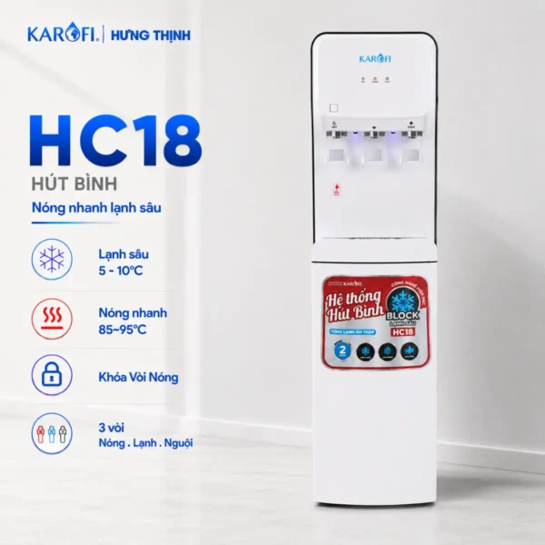 Cây nước nóng lạnh karofi HC18 chính hãng - Karofi Hưng Thịnh