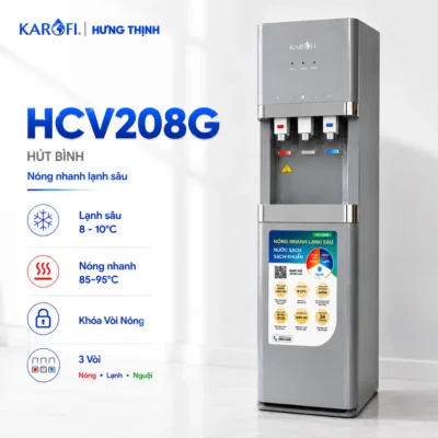 Cây nước nóng lạnh Karofi HCV208G hút bình chính hãng - Karofi Hưng Thịnh