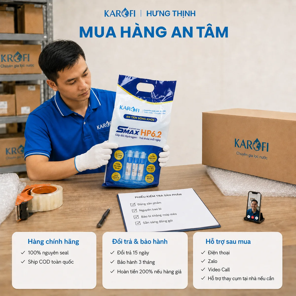 Bộ Lõi Chức Năng Karofi Smax HP 6.2 Mua Cụm lõi Karofi Smax HP 6.2 tại Karofi Hưng Thịnh có kiểm tra trước và hỗ trợ kỹ thuật sau mua