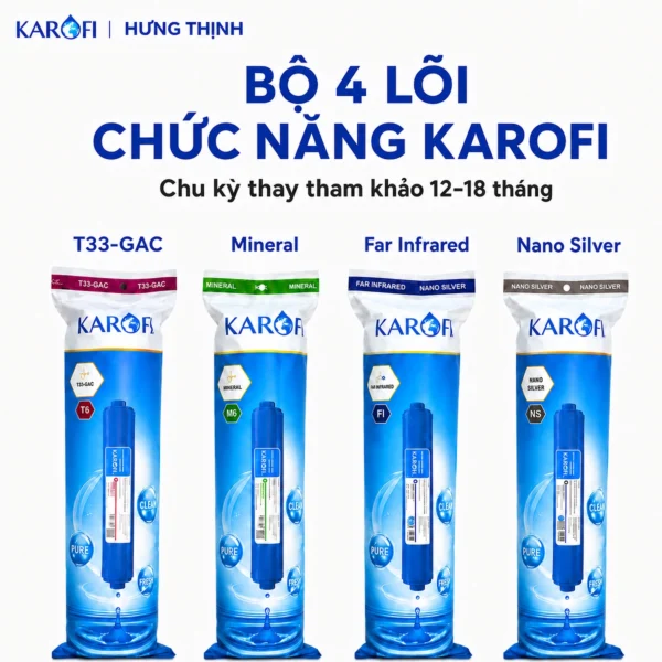 Bộ 4 lõi chức năng karofi khoáng rời chính hãng - Karofi Hưng Thịnh