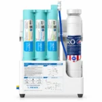 Mặt sau máy lọc nước Karofi KAQ-U95 Pro, cụm lõi lọc và màng RO