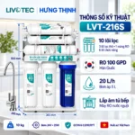 Máy Lọc Nước Livotec 216S Thông số máy livotec 216S